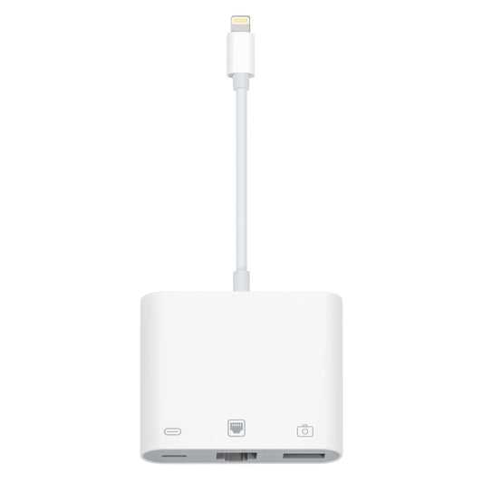 Lightning to RJ45 Ethernet Adapter, 3-in-1 RJ45 LAN Ethernet Adapter for iPhone / iPad with Charging Port and USB 3.0 OTG Port for U Disk / Keyboard / Mouse / Camera