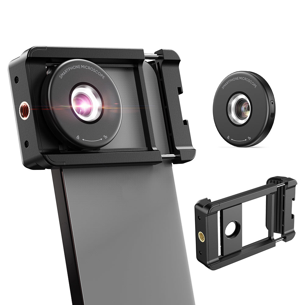 Apexel MS009 Phone Microscope LED Light Design Microscope Magnifier with Telescopic Cell Phone Clip