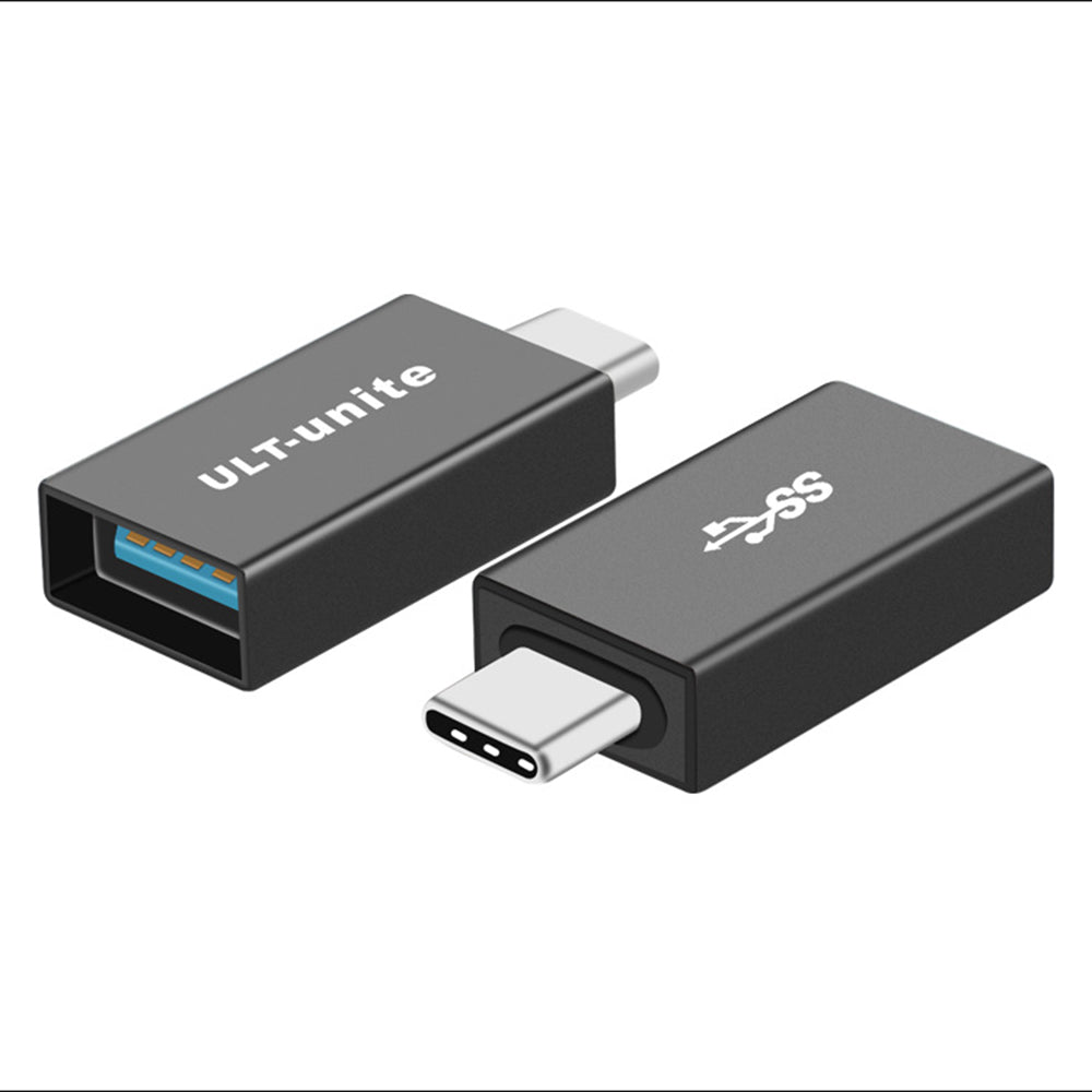 Portable USB-C Male to USB-A Female OTG Connector Adapter - Grey