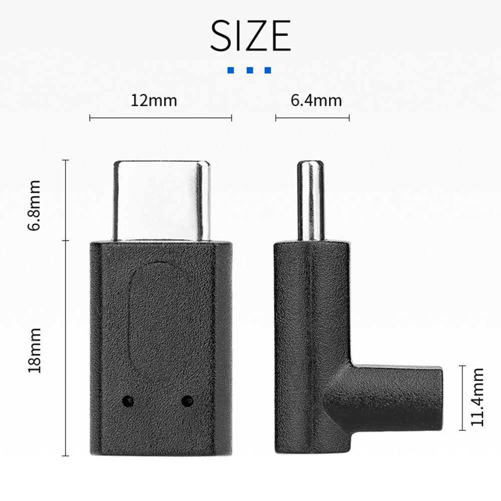 USB3.1 Type-C Male to Female 90 Degree Elbow Adapter High-Speed Data Sync Converter Support PD Fast Charge