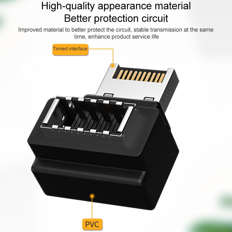 Type E Female to Male Adapter 90 Degree Converter PC Motherboard Extender