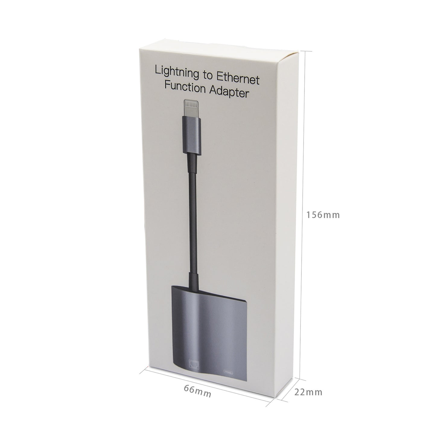 NK-1054 Lightning to RJ45 Ethernet Adapter with Lightning Female Charging Port for iPhone iPad iPod Touch