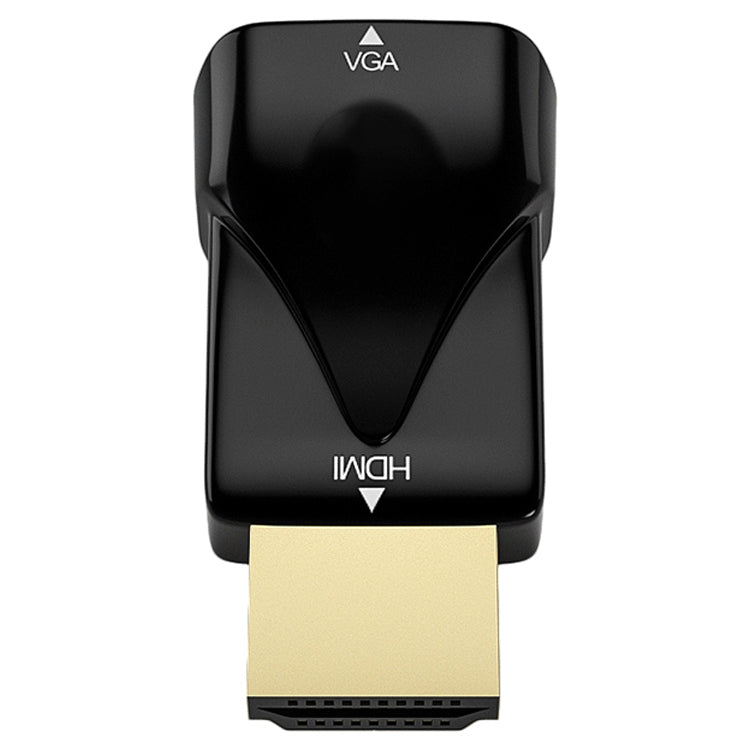 H79 HDMI to VGA Converter Male to Female Adapter HD 1080P for PC Laptop Tablet - Black