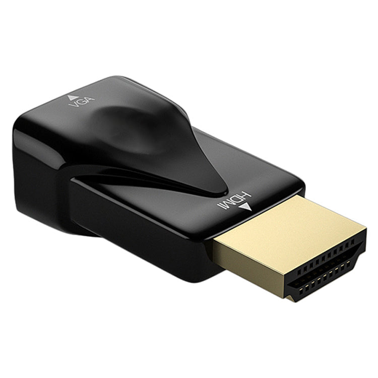 H79 HDMI to VGA Converter Male to Female Adapter HD 1080P for PC Laptop Tablet - Black