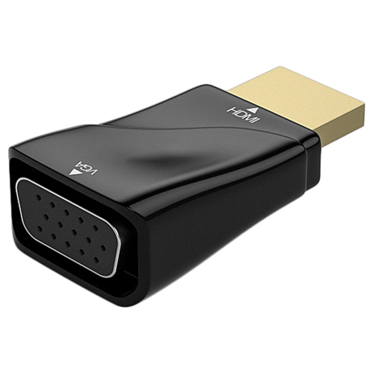 H79 HDMI to VGA Converter Male to Female Adapter HD 1080P for PC Laptop Tablet - Black