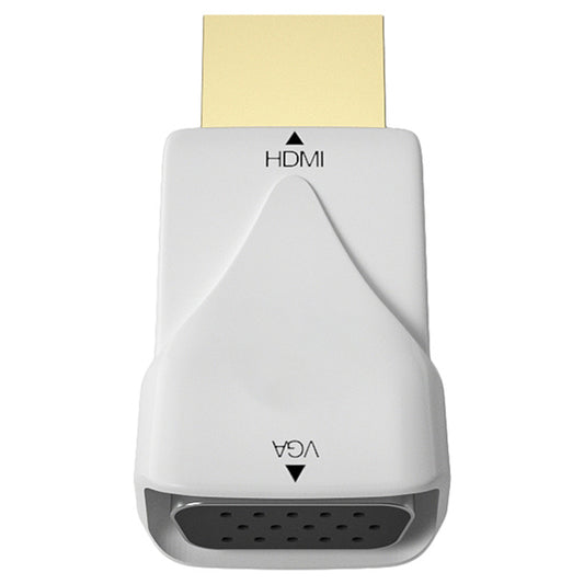 H79 HDMI to VGA Converter Male to Female Adapter HD 1080P for PC Laptop Tablet - White