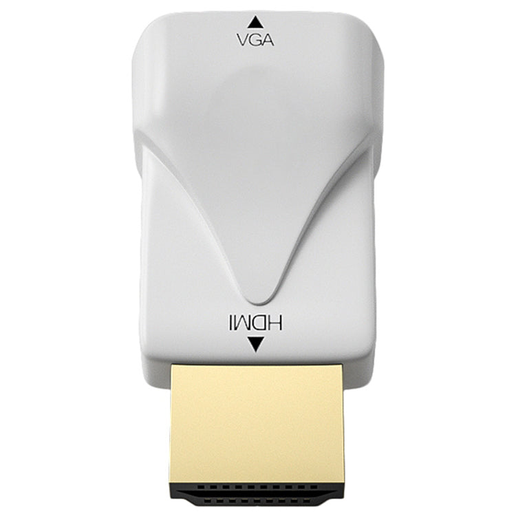 H79 HDMI to VGA Converter Male to Female Adapter HD 1080P for PC Laptop Tablet - White