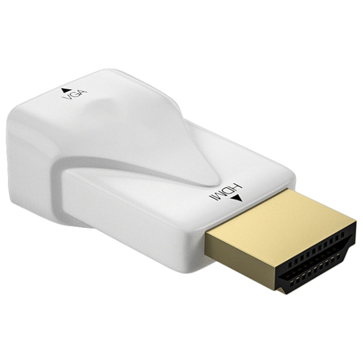 H79 HDMI to VGA Converter Male to Female Adapter HD 1080P for PC Laptop Tablet - White