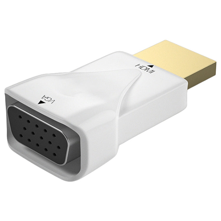 H79 HDMI to VGA Converter Male to Female Adapter HD 1080P for PC Laptop Tablet - White