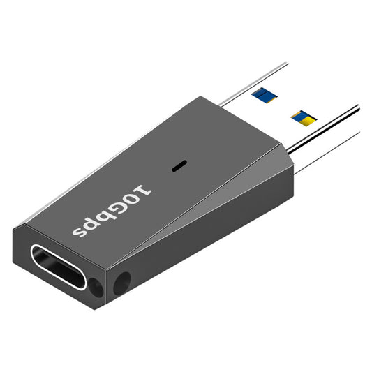 ADS-613 USB 3.1 Male to Type-C Female Adapter Mini Data Transfer USB Converter for Laptops Smartphones - Black