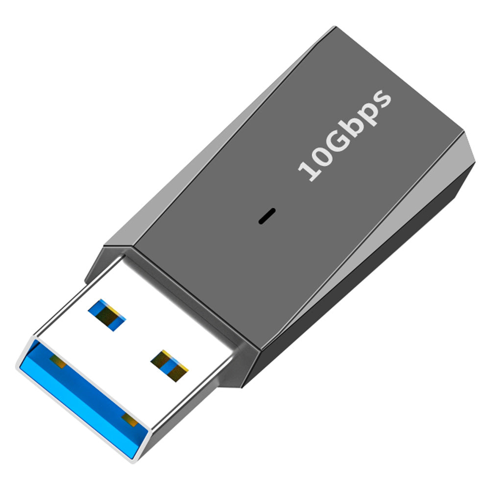 ADS-613 USB 3.1 Male to Type-C Female Adapter Mini Data Transfer USB Converter for Laptops Smartphones - Black