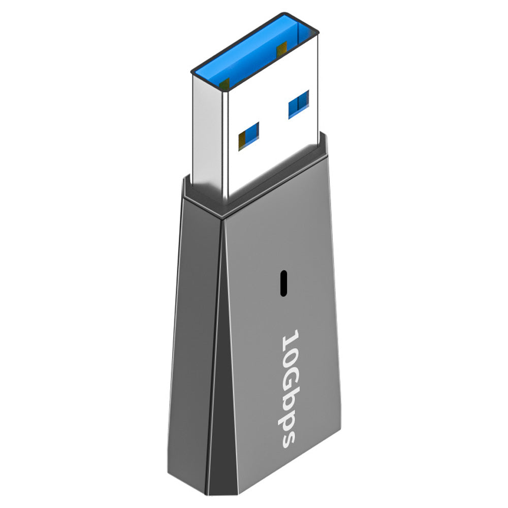 ADS-613 USB 3.1 Male to Type-C Female Adapter Mini Data Transfer USB Converter for Laptops Smartphones - Black