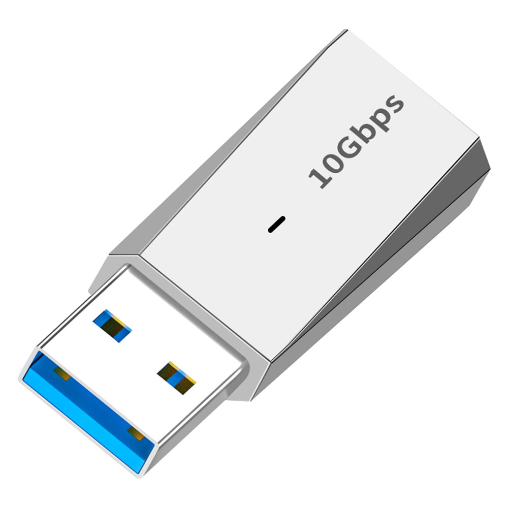 ADS-613 USB 3.1 Male to Type-C Female Adapter Mini Data Transfer USB Converter for Laptops Smartphones - Silver