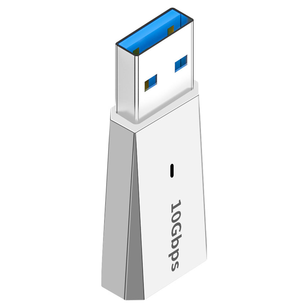 ADS-613 USB 3.1 Male to Type-C Female Adapter Mini Data Transfer USB Converter for Laptops Smartphones - Silver