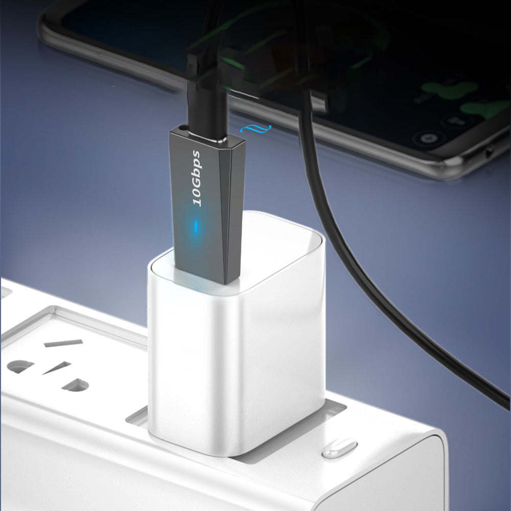ADS-613 USB 3.1 Male to Type-C Female Adapter Mini Data Transfer USB Converter for Laptops Smartphones - Silver