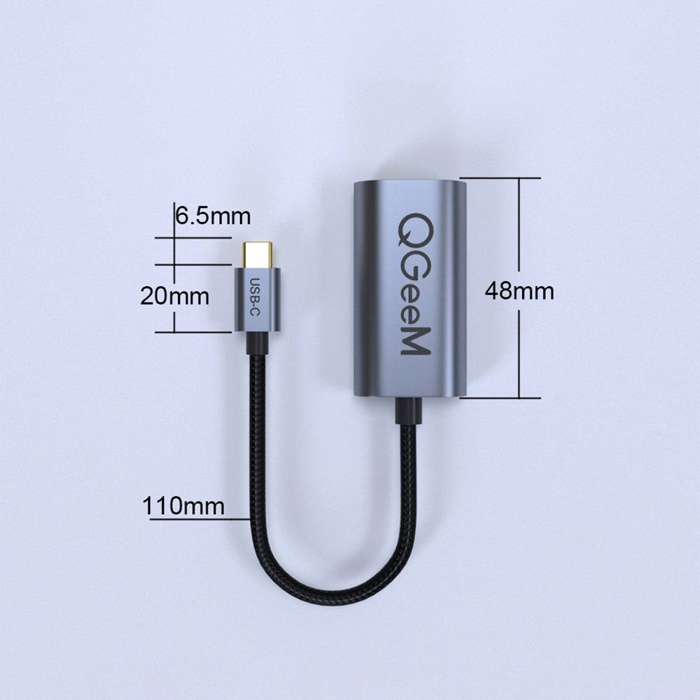 Uniqkart QG-UA06 USB C to DP Female 4K/60Hz Thunderbolt3 to Displayport Cable Adapter