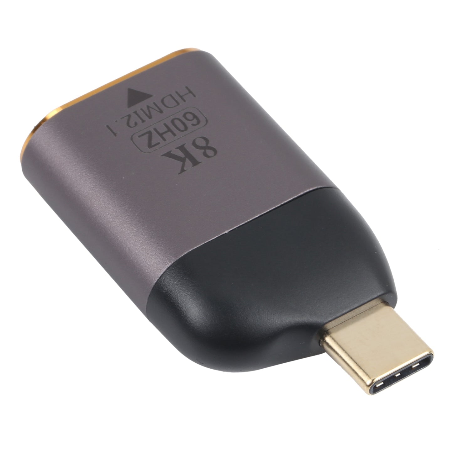 Portable HDMI Converter Compact HDMI Female to Type-C Male Adapter Support 8K/60Hz Signal Transmission