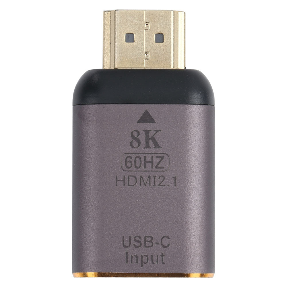 Type-C Female to HDMI Male Adapter Portable HDMI Converter Support 8K/60Hz Ultra HD Signal Transmission