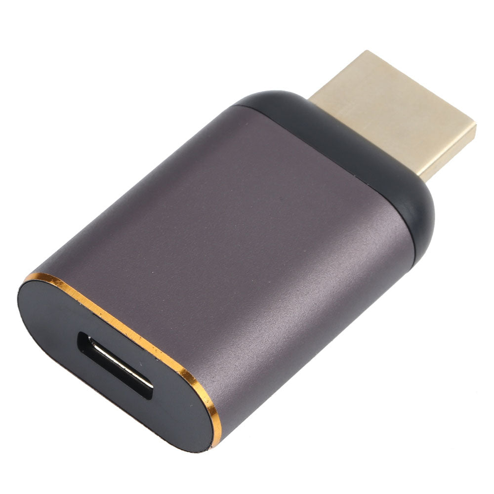Type-C Female to HDMI Male Adapter Portable HDMI Converter Support 8K/60Hz Ultra HD Signal Transmission