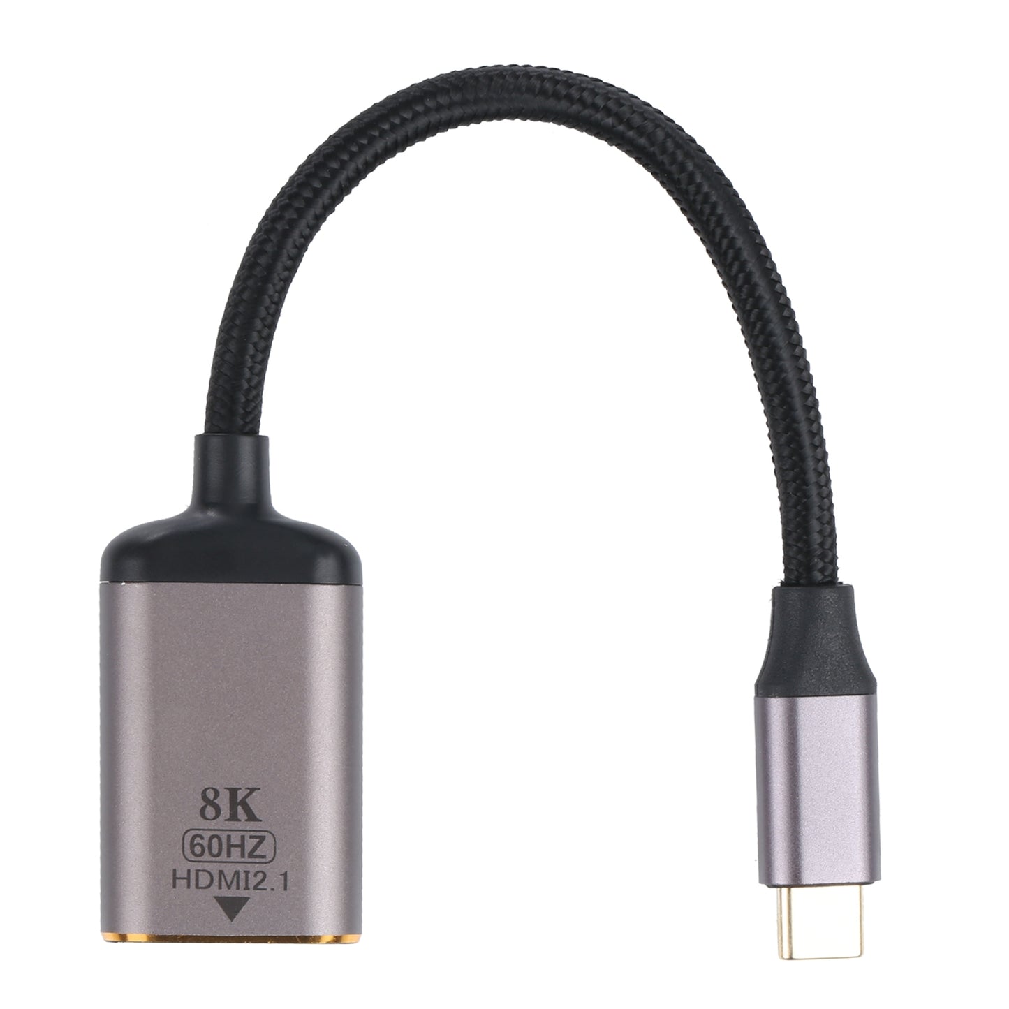 8K 60Hz HDMI Female to USB Type-C Male Adapter Aluminum Alloy Shell Converter Cable