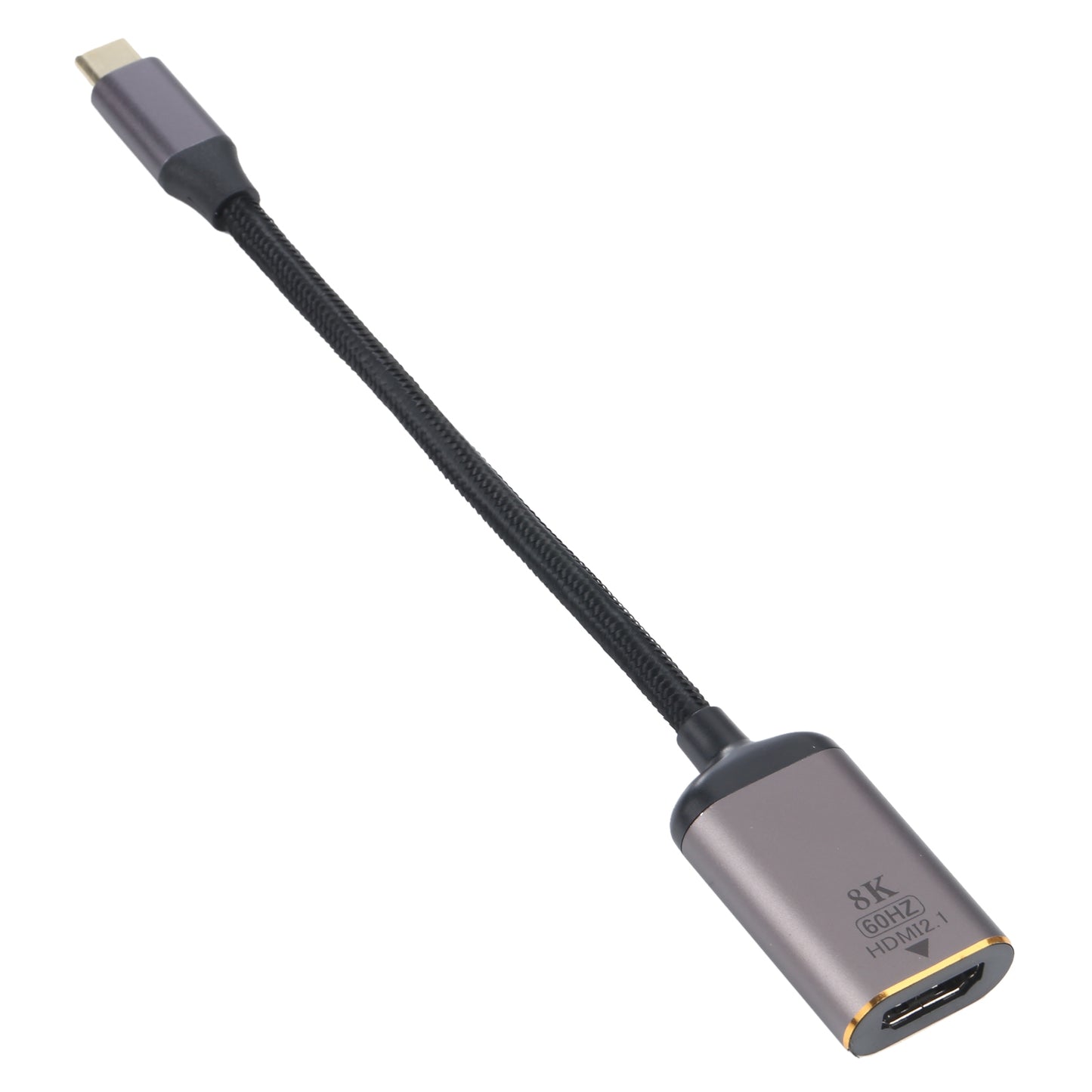 8K 60Hz HDMI Female to USB Type-C Male Adapter Aluminum Alloy Shell Converter Cable