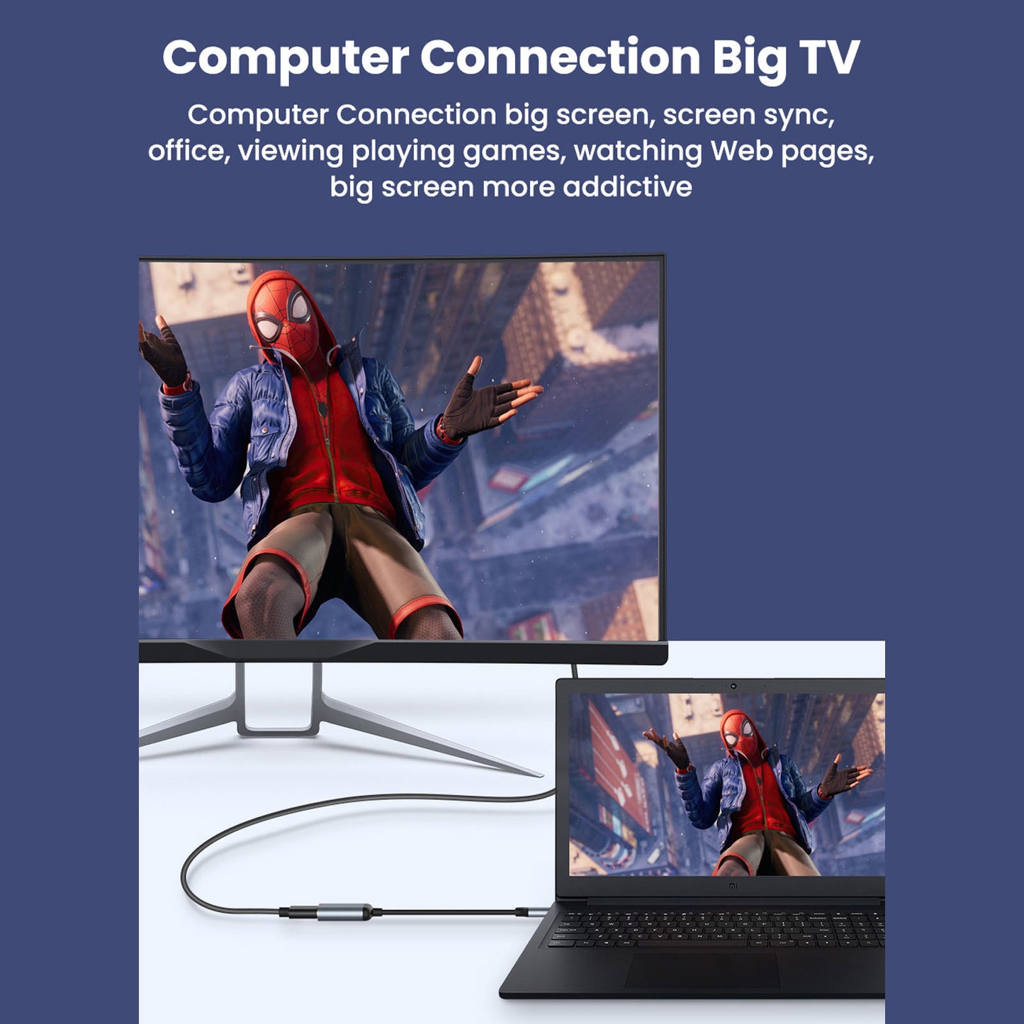 8K 60Hz HDMI Female to USB Type-C Male Adapter Aluminum Alloy Shell Converter Cable