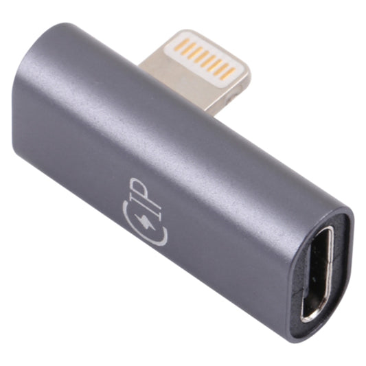Plug and Play Type-C Female to 8 Pin Male Converter Elbow Adapter Support Charging + Data Transmission