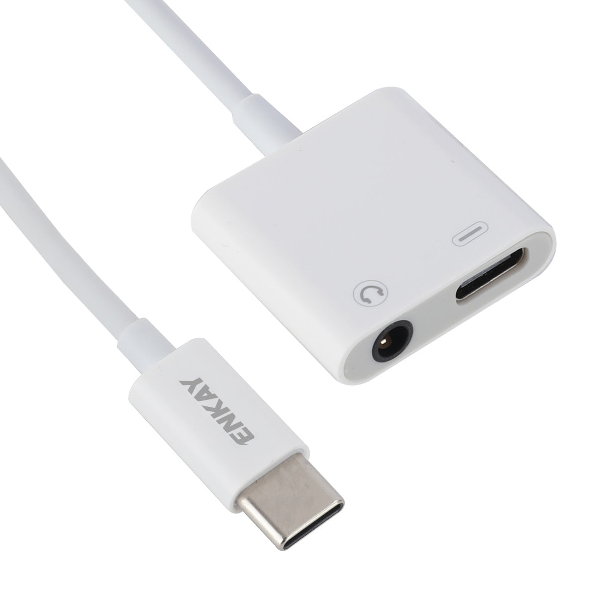 ENK-AT106 USB C to 3.5mm Headphone Charger Adapter Type C Earphone Jack AUX Dongle Audio Converter