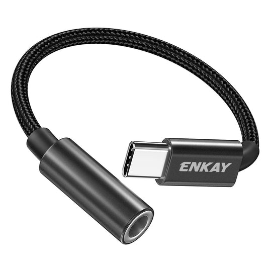 ENK-AT111 USB Type C to 3.5mm Aux Headphones Jack Male to Female Adapter Headphones Audio Converter