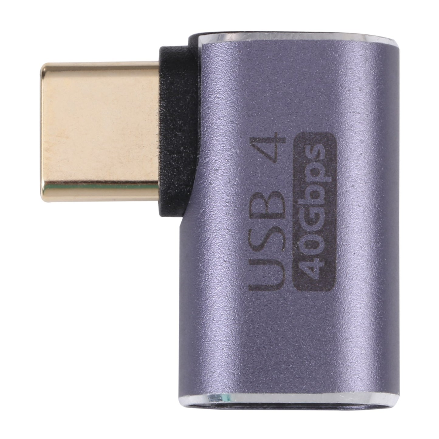 Elbow Type-C Male to Type-C Female USB4.0 Aluminum Alloy 40Gbps Data Transfer Charging Adapter