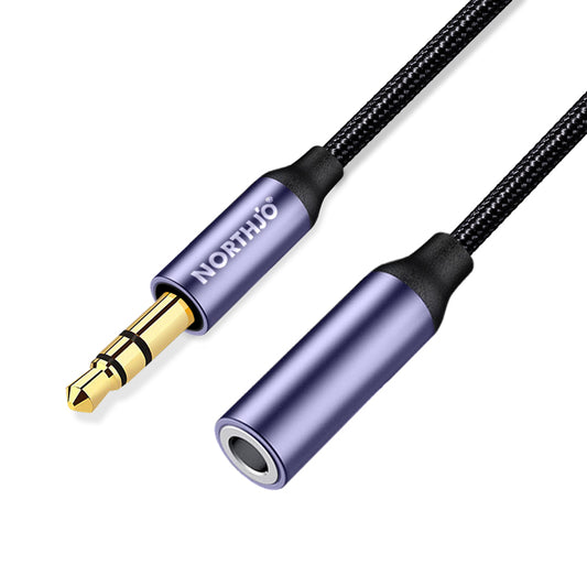 Uniqkart 1m Audio Cable 3 Pole 3.5mm Male to Female Stereo Aux Cord