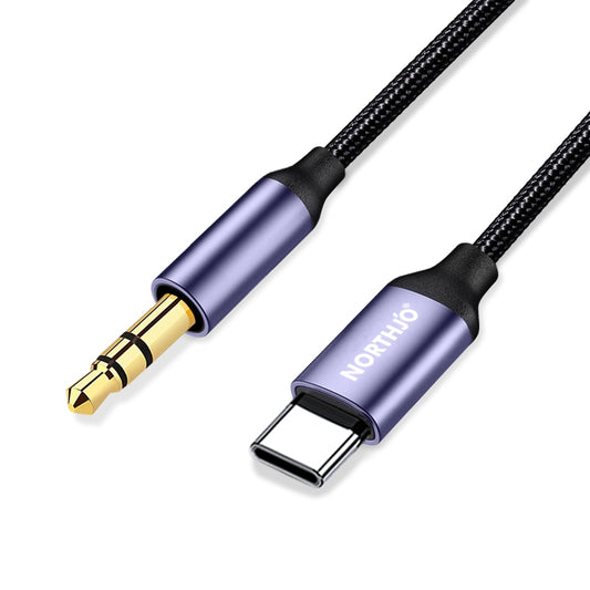 Uniqkart 1m USB C to Aux Cord 3.5mm Audio Male Headphone Car Stereo Headphone Converter Audio Jack Wire
