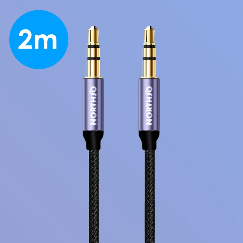 Uniqkart NOMTM0302 3-Pole 3.5mm AUX Adapter Cable Audio Male to Male Stereo Audio Line 2m