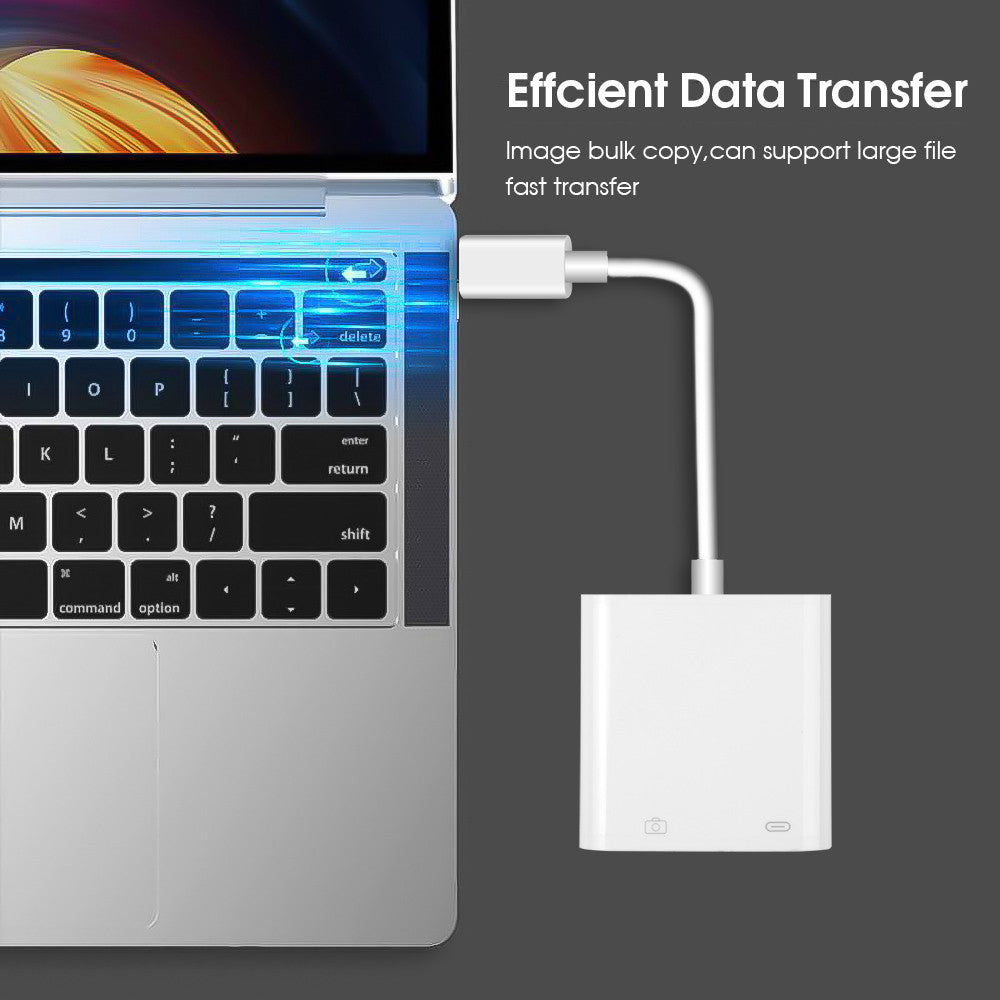 2 in 1 Type-C to USB 3.0 Female OTG Adapter Cable with 24W PD Charging Port for Mouse Keyboard USB Flash Drive Camera Card Reader