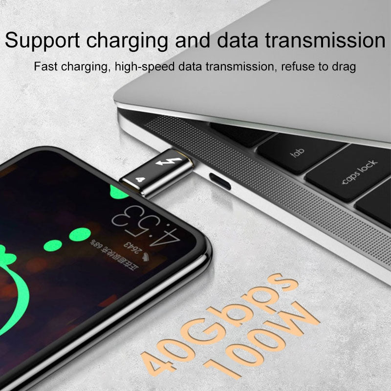 5A Type-C to Type-C Thunderbolt 4 Adapter Aluminum Alloy Portable Adapter High-Speed 40Gbps Transmission Converter Support 4K Resolution