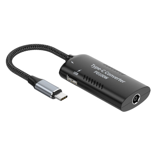 DC7406 + Type-C + USB to Type-C Laptop Power Adapter Converter Multi-function Adapter