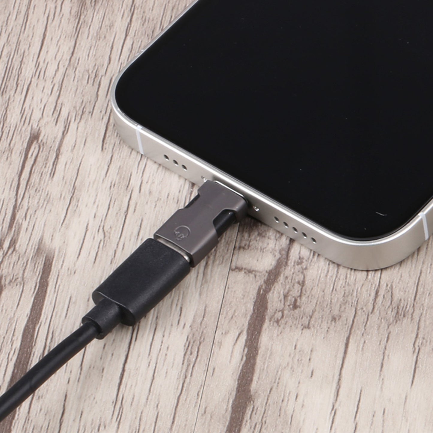 Mini 8 Pin Lightning to Type-C Audio Adapter Male to Female Converter for iPhone / iPad / iPod - Black