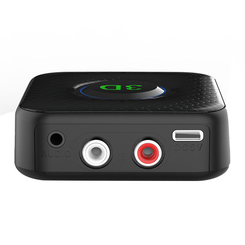 B8 2-in-1 Bluetooth 5.1 Receiver Transmitter RCA 3.5mm AUX Audio 3D Sound Adapter for Car TV Speaker