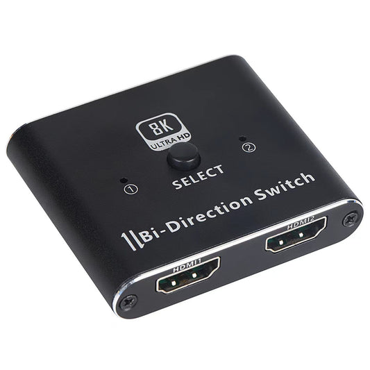 8K HDMI 2.1 Switch 4K 120Hz HDMI Switch 2 In 1 Out Bi-direction Switcher for PS5 PS4 Xbox Apple TV
