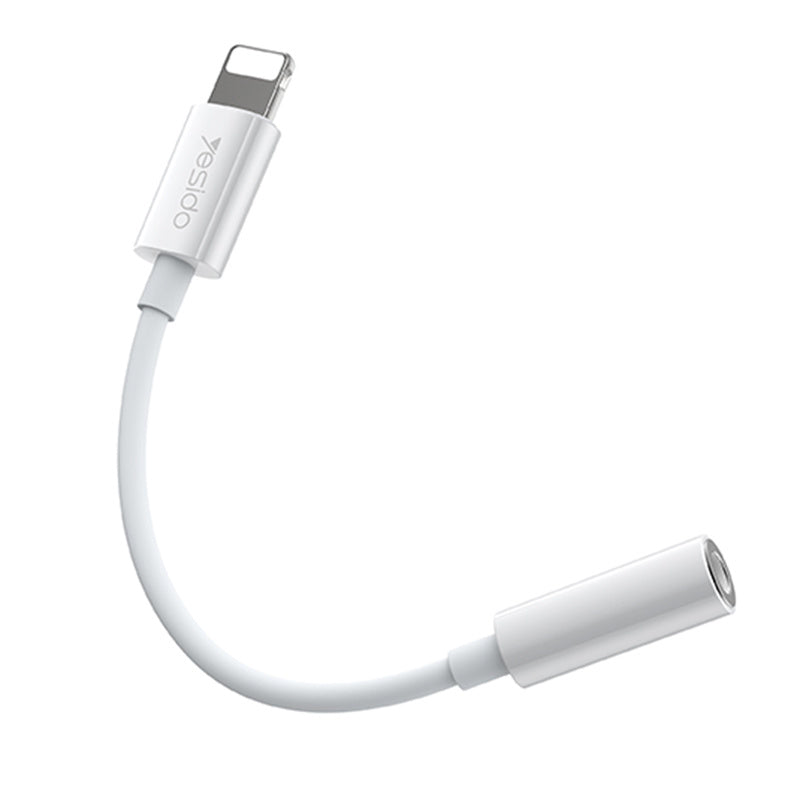 Uniqkart Buitl-in C100 Chip Lightning Male to 3.5mm Female Audio Adapter Cord AUX Cable HiFi Sound Earphone Connection Line for iPhone