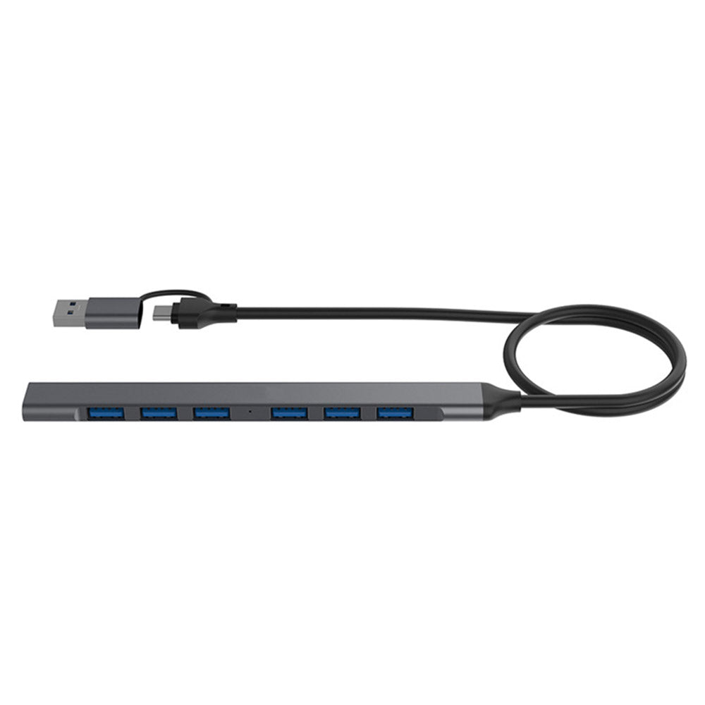 2-in-1 USB-C / USB-A HUB Adapter 7-Port Docking Station USB2.0 3.0 Splitter for Laptops