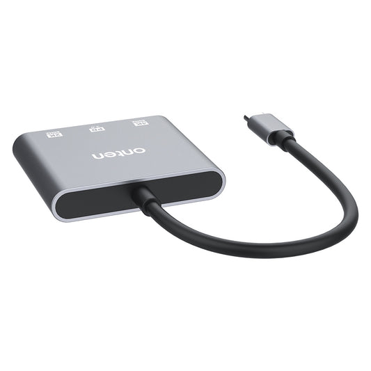 Uniqkart 9175S USB Type-C to HDMIx2 with PD 3.0 Port Adapter 4K 60Hz Mini Converter