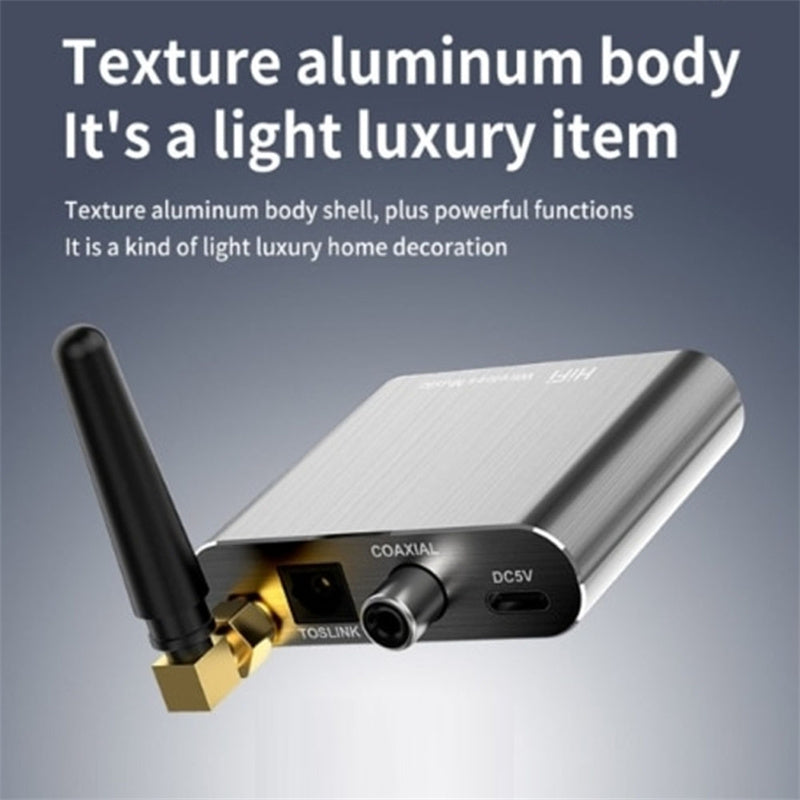 D300 3.5mm AUX Optical Fiber Coaxial Bluetooth 5.2 Music Receiver Aluminum Alloy HiFi Audio Adapter