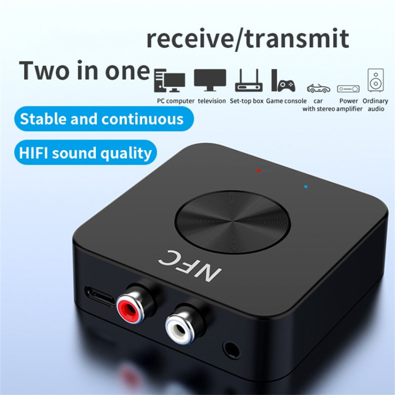 BT-21 NFC Bluetooth Receiver Transmitter 3.5mm AUX Jack RCA Wireless Adapter for Car Audio Speaker