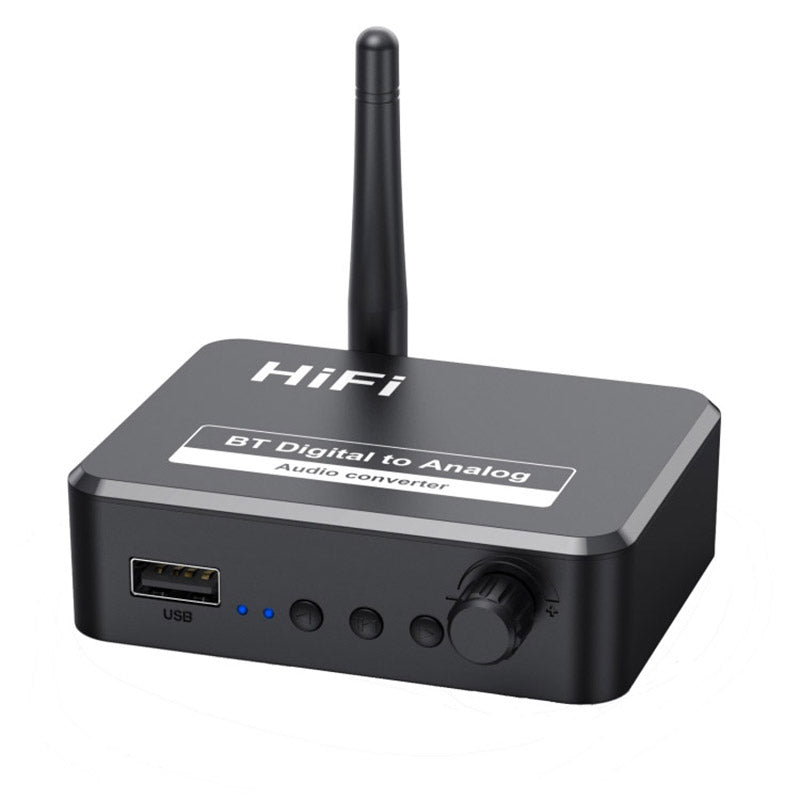 B35S Digital to Analog Audio Converter 3.5mm 3.5 AUX Jack RCA L / R Bluetooth 5.2 Receiver Wireless Audio Adapter