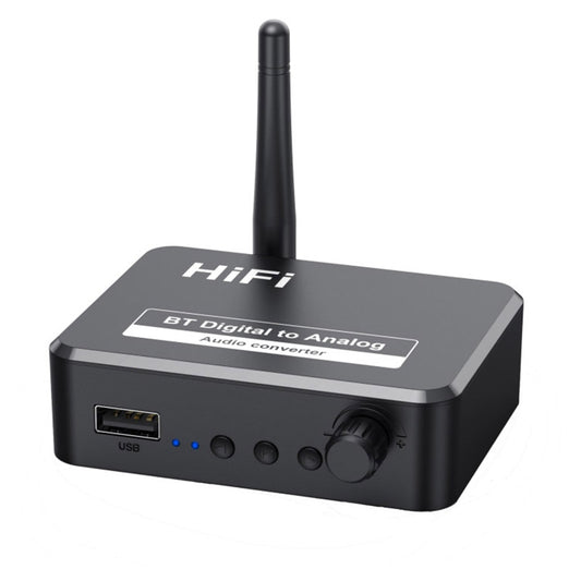 B35S Digital to Analog Audio Converter 3.5mm 3.5 AUX Jack RCA L / R Bluetooth 5.2 Receiver Wireless Audio Adapter