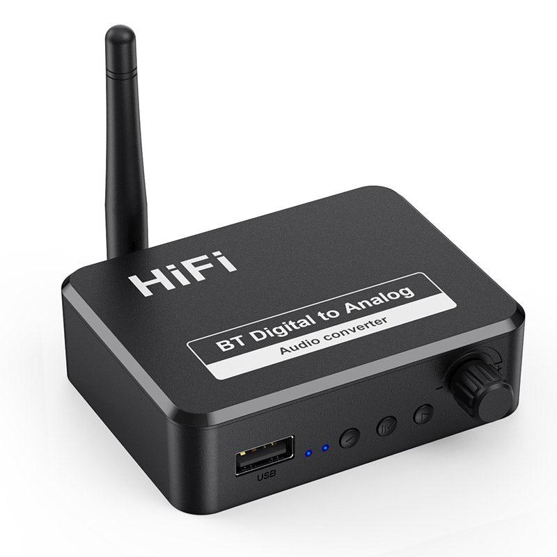 B35S Digital to Analog Audio Converter 3.5mm 3.5 AUX Jack RCA L / R Bluetooth 5.2 Receiver Wireless Audio Adapter