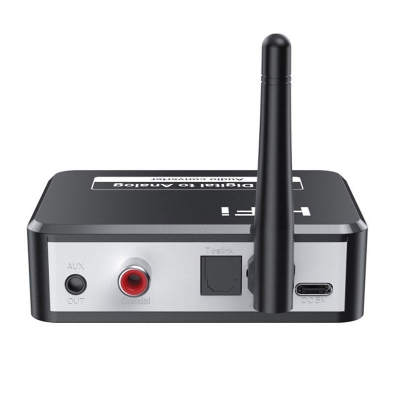 B35S Digital to Analog Audio Converter 3.5mm 3.5 AUX Jack RCA L / R Bluetooth 5.2 Receiver Wireless Audio Adapter