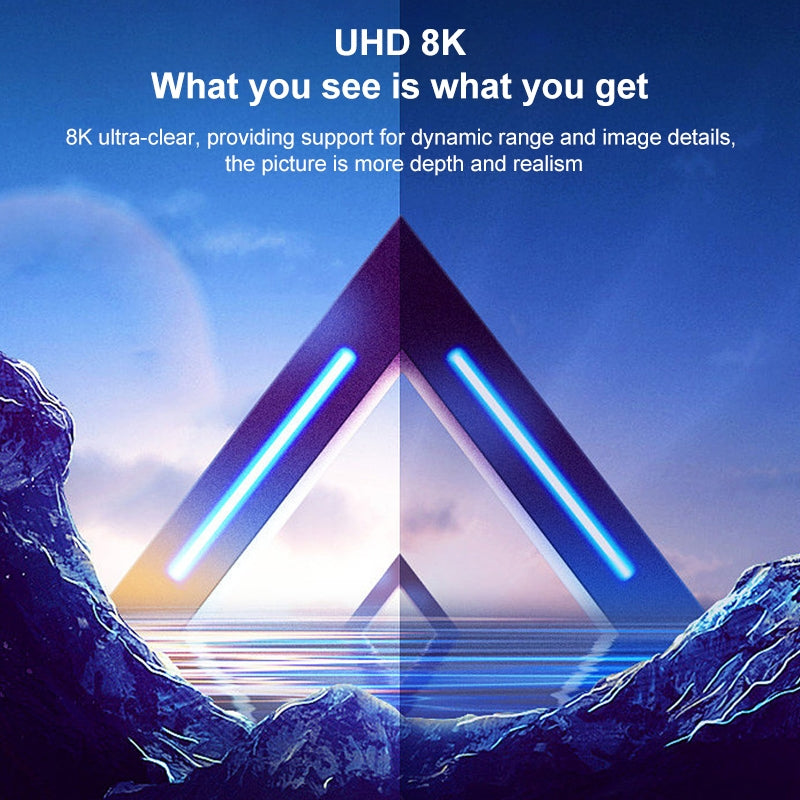 A8K-16 Opposite U-Shaped 8K HD Video HDMI Male to HDMI Female Converter Extension Adapter
