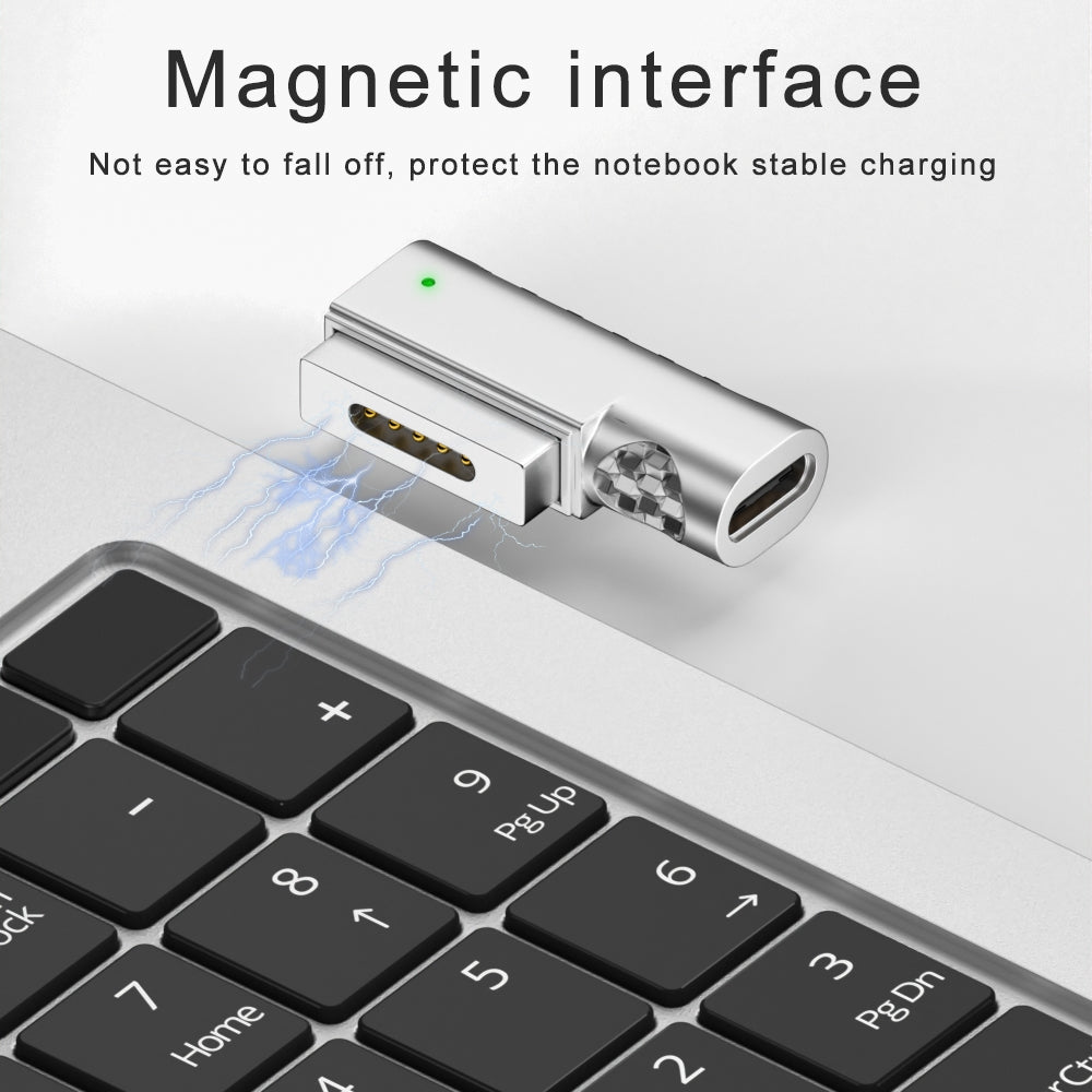 Compatible with MagSafe 2 to USB-C Female Adapter for MacBook Pro Air Type-C Converter Supports PD Fast Charge